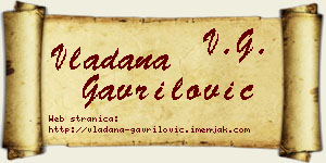 Vladana Gavrilović vizit kartica